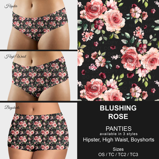 B306 - Preorder Blushing Rose Panties (Closes 8/07. ETA mid October)