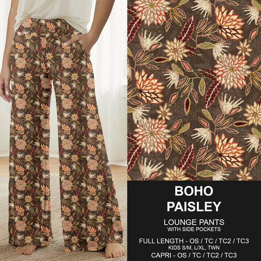 B316 - Preorder Boho Paisley Lounge Pants (Closes 10/11. ETA: mid Dec.)
