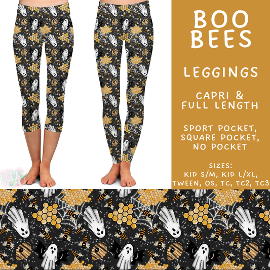 Batch #556 - Halloween 3 - Closes 7/15 - ETA mid Sept - Boo Bees Full and Capri Length Leggings