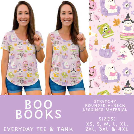 Batch #566 - Halloween 5 - Closes 8/7 - ETA early October - Boo Books Everyday Tank & Tee