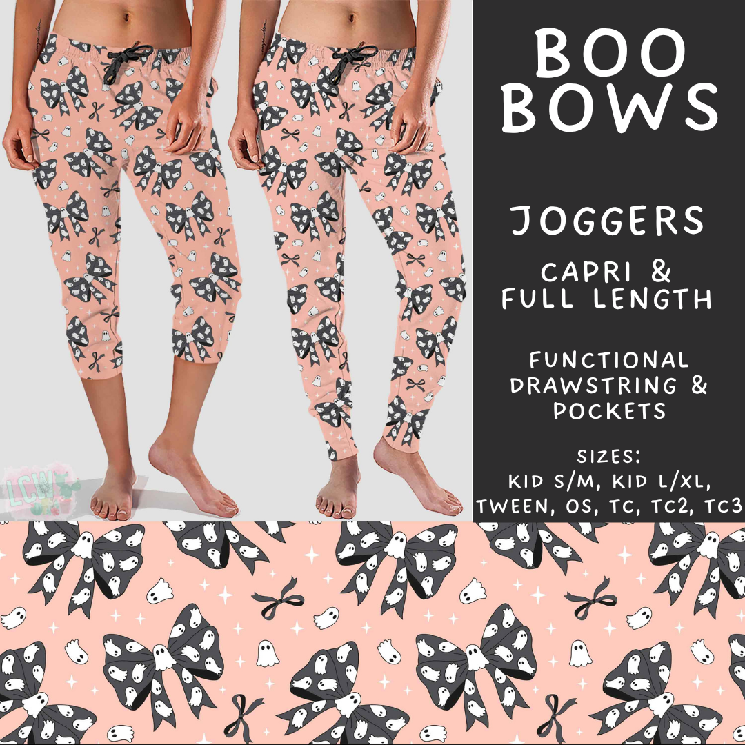 Batch #562 - Fun Run 25 - Closes 7/29 - ETA late Sept - Boo Bows Full and Capri Length Joggers