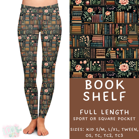 Ready to Ship - Book Shelf Full Length Legging - Sport Pocket TC & Square Pocket TC2