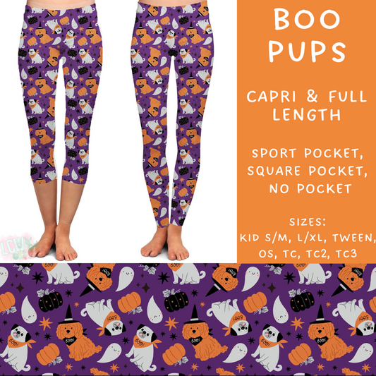 Ready To Ship - Boo Pups Full Leggings - Sport Pocket TC2