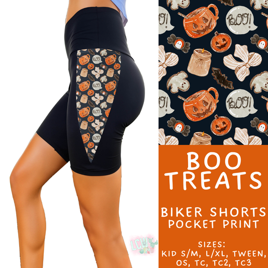 Batch #568 - Halloween Spooky Sets 3 - Closes 8/12 - ETA early October - Boo Treats Side Panel Biker Shorts