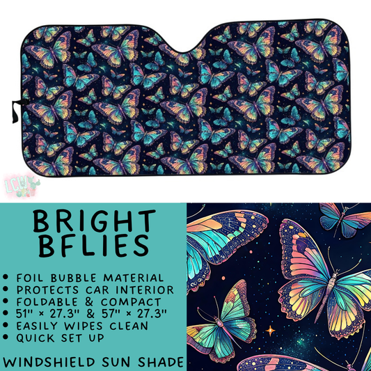 Batch #554 - Car Accessories 3 - Closes 7/10 - ETA early/mid Sept - Bright BFlies Windshield Sun Shade