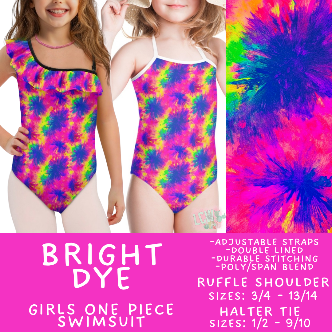 Batch #543 - Pool Party 2 - Closes 6/15 - ETA early/mid August - Bright Dye Girl's Swimsuit