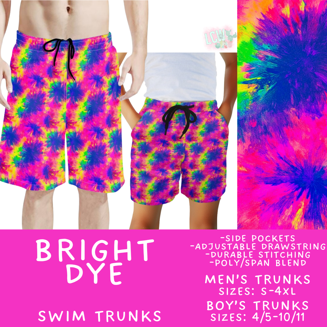 Batch #543 - Pool Party 2 - Closes 6/15 - ETA early/mid August - Bright Dye Boys' & Men's Swim Trunks