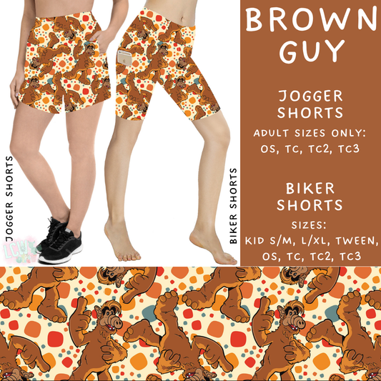 Ready To Ship - Brown Guy Biker Shorts - TC2