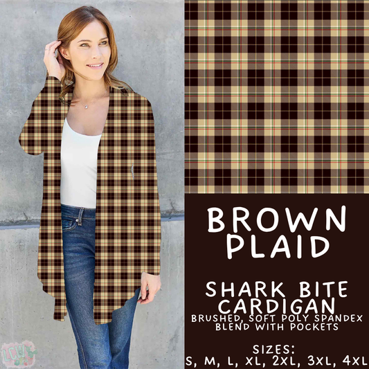 Batch #575 - Fun Run 26 - Closes 8/26 - ETA late October - Brown Plaid Cardigan