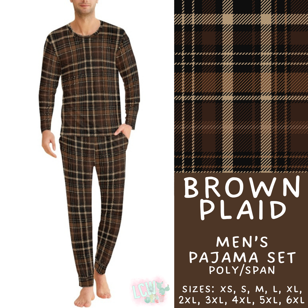 Batch #580 - Fall Family Pajamas 2 - Closes 9/4 - ETA early Nov - Brown Plaid Men's Pajama Set