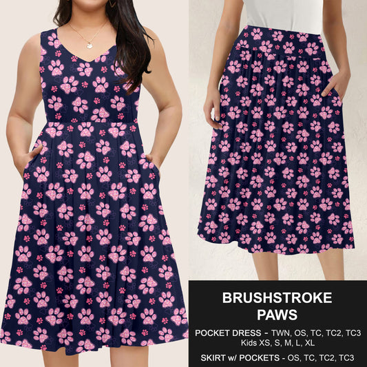 B285 - Preorder Brushstroke Paws Dress/Skirt with Pockets (Closes 4/15. ETA: mid June)