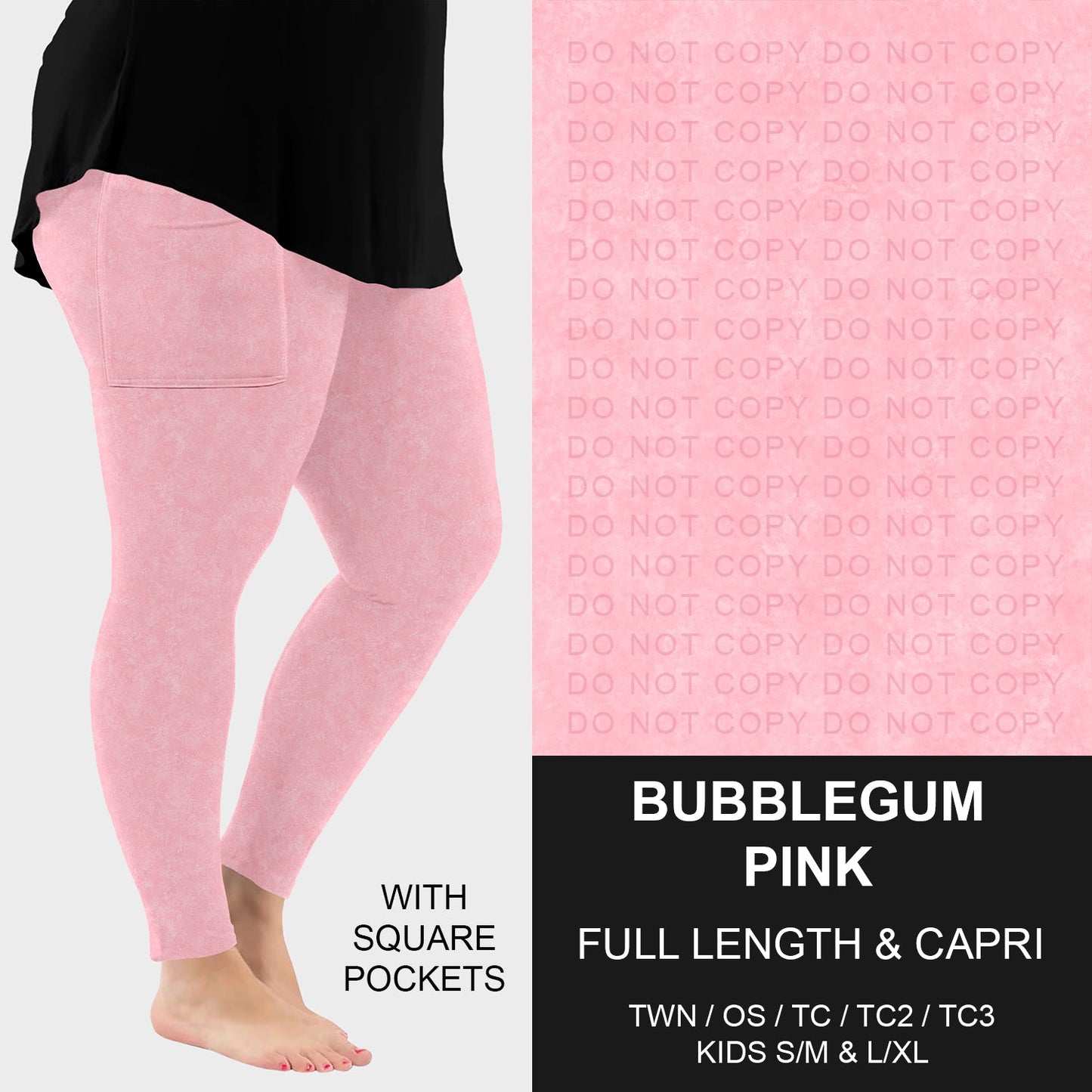B280 - Preorder Bubblegum Pink Leggings w/ Pockets (Closes 3/22. ETA: late May)