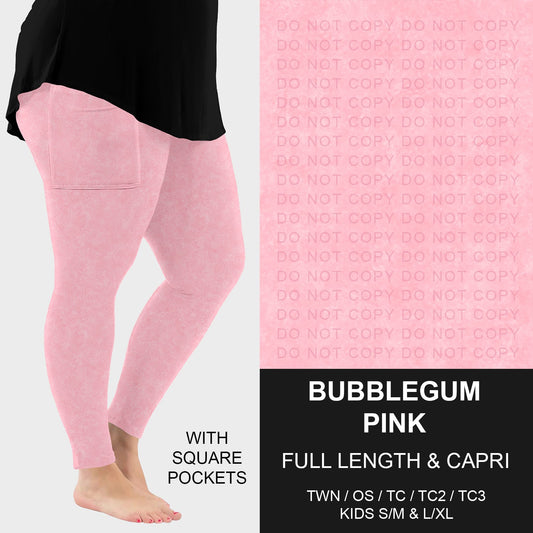 B280 - Preorder Bubblegum Pink Leggings w/ Pockets (Closes 3/22. ETA: late May)