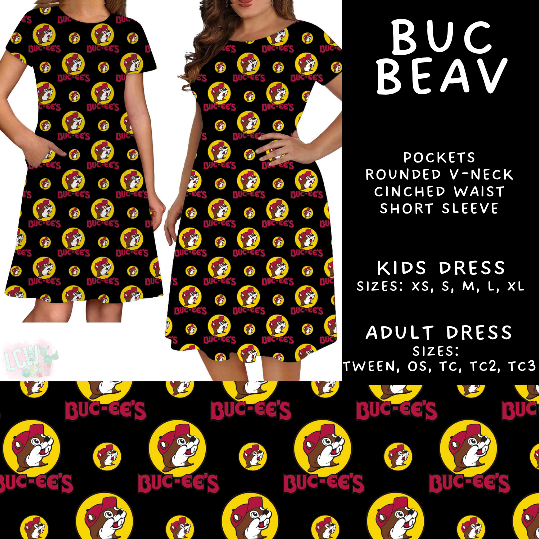 Batch #592 -  Fun Run 27 - Closes 9/30 - ETA late Nov - Buc Beav Adult & Kids Dresses