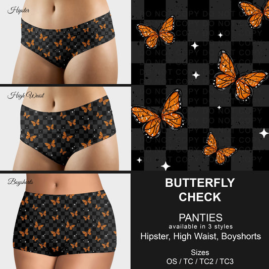B306 - Preorder Butterfly Check Panties (Closes 8/07. ETA mid October)