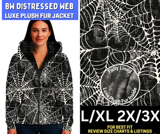 BW Distressed Web Luxe Fur Jacket