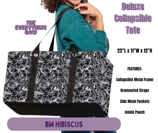 BW Hibiscus Collapsible Tote