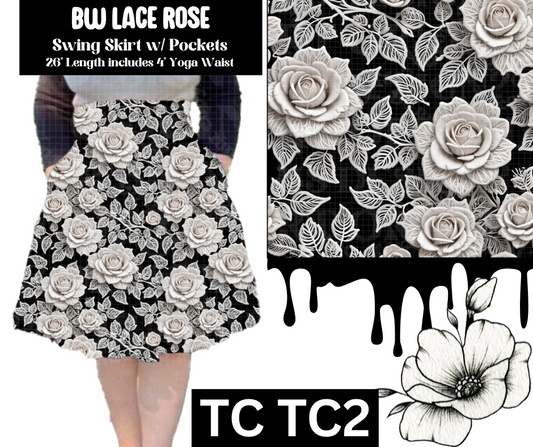 BW Lace Rose Swing Skirt