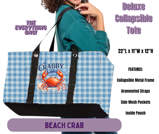 Beach Crab Collapsible Tote