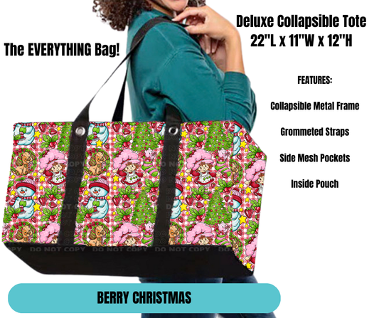 Berry Christmas Collapsible Tote