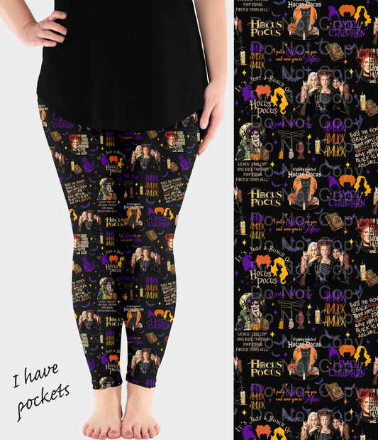 RTS - Black Witch Leggings w/ Pockets