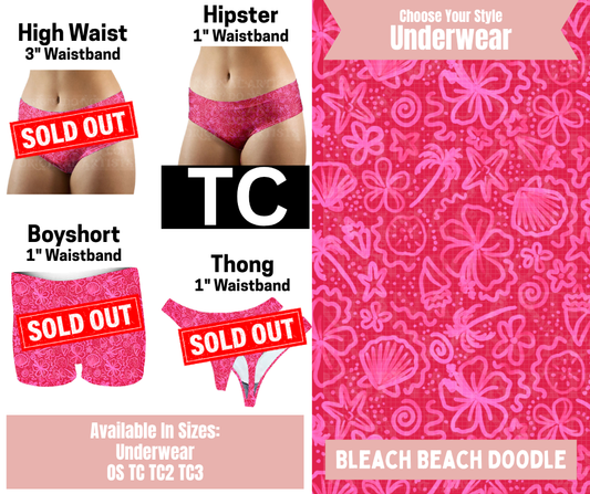 Bleach Beach Doodle Hipster Underwear