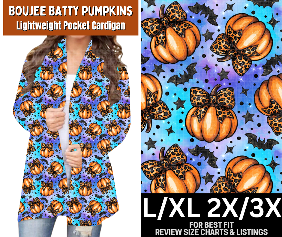 Boujee Batty Pumpkins Pocket Cardigan