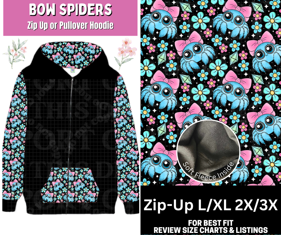 Bow Spider Zip-Up Hoodie