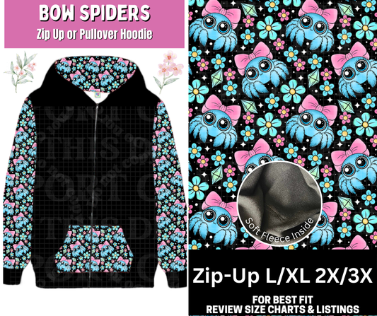 Bow Spider Zip-Up Hoodie