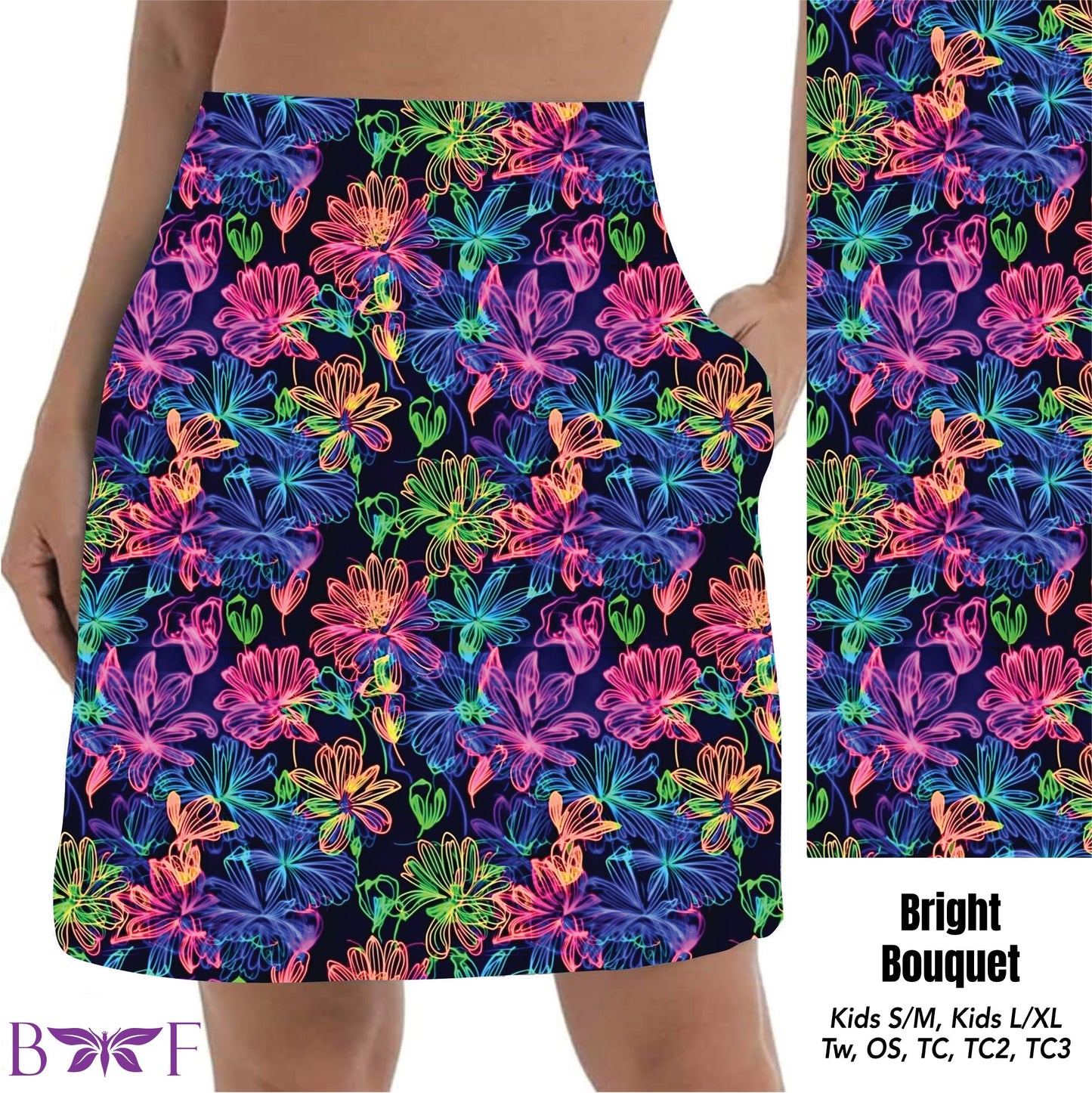 Bright Bouquet Skort