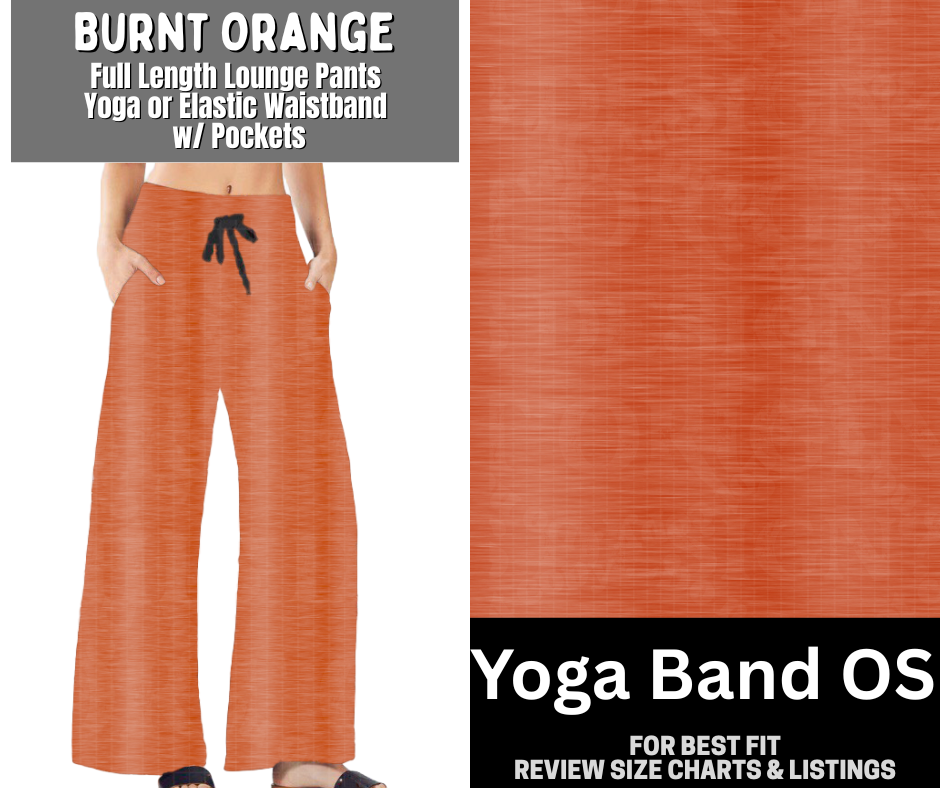 Burnt Orange Full Length Lounge Pants