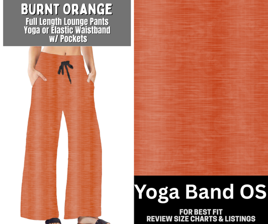 Burnt Orange Full Length Lounge Pants