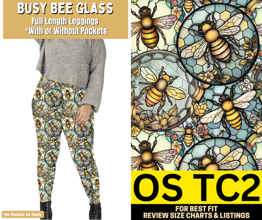 Busy Bee Glass Full Length Leggings w/ Pockets