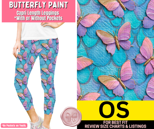 Butterfly Paint Jogger Capri