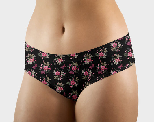 RTS - Butterfly Blooms Hipster/High Waist Panties