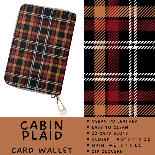Batch #460 - Zip It Collection - Closes 12/5 - ETA late Jan - Cabin Plaid Card Wallet