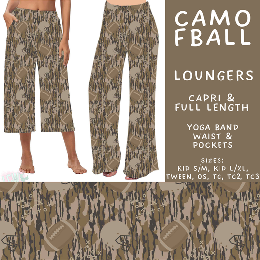 Batch #592 - Fun Run 27 - Closes 9/30 - ETA late Nov - Camo FBall Capri and Full Length Loungers