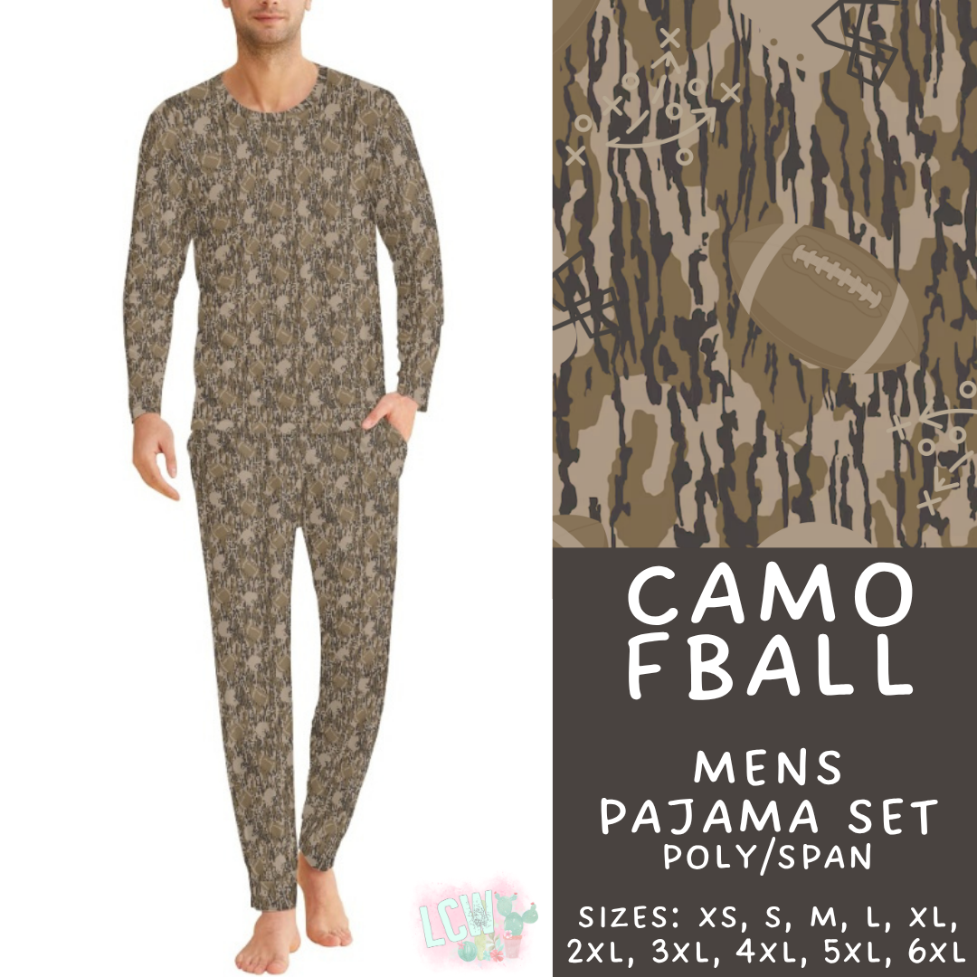 Batch #587 - Family Pajamas 2 - Closes 9/18 - ETA mid Nov - Camo FBall Men's Pajama Set