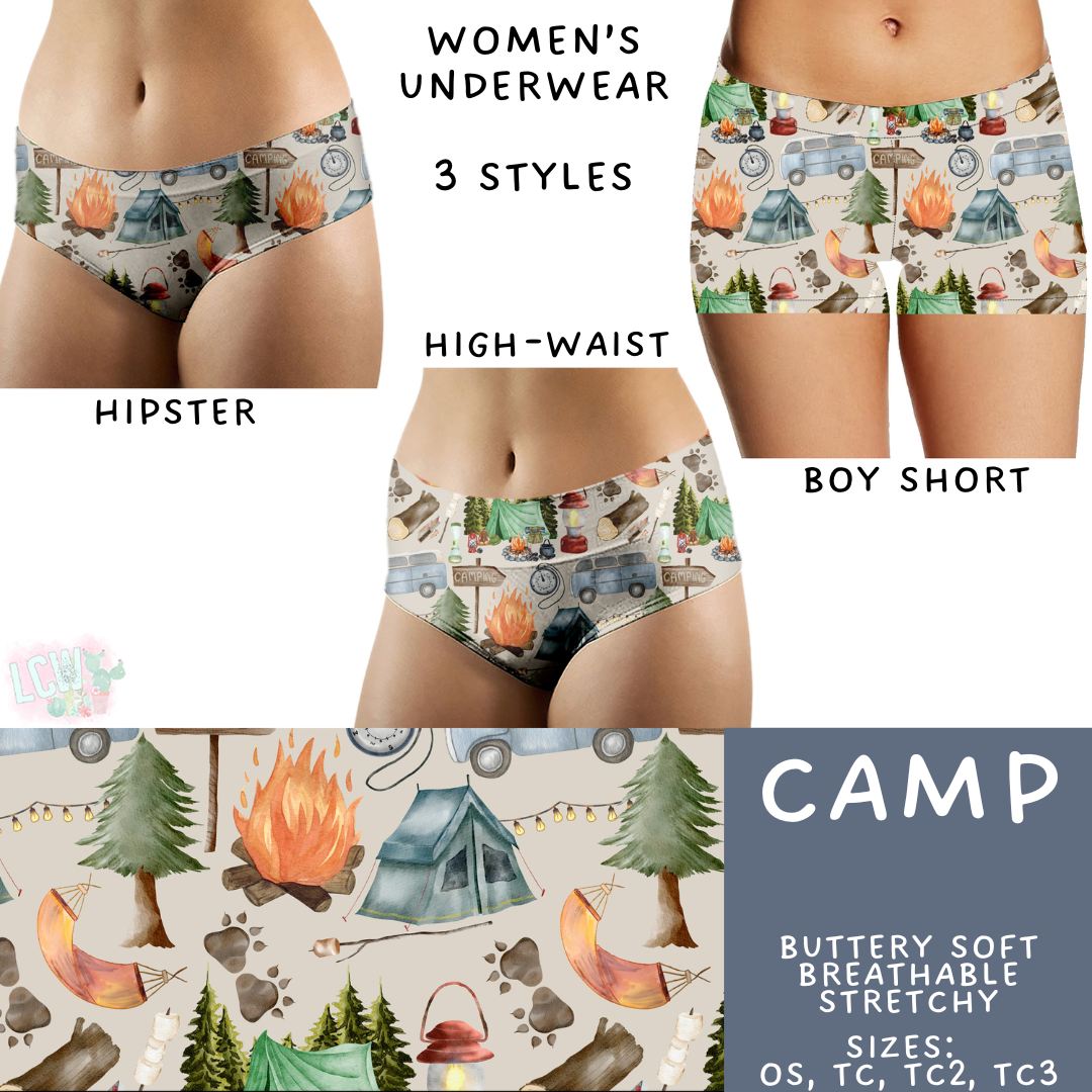 Ready to Ship Camp Women's Underwear - Boy Short OS
