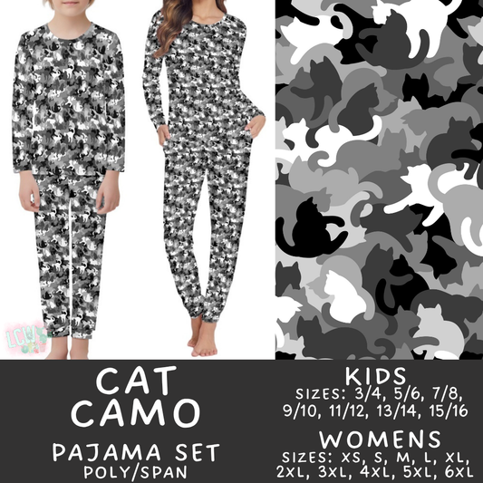 Batch #587 - Family Pajamas 2 - Closes 9/18 - ETA mid Nov - Cat Camo Women's & Kid's Pajama Sets