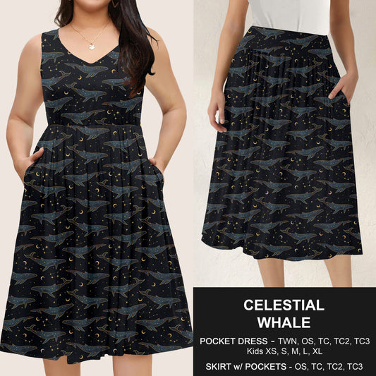 B285 - Preorder Celestial Whale Dress/Skirt with Pockets (Closes 4/15. ETA: mid June)