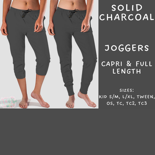 Ready To Ship - Charcoal Capri Joggers - Kids SM