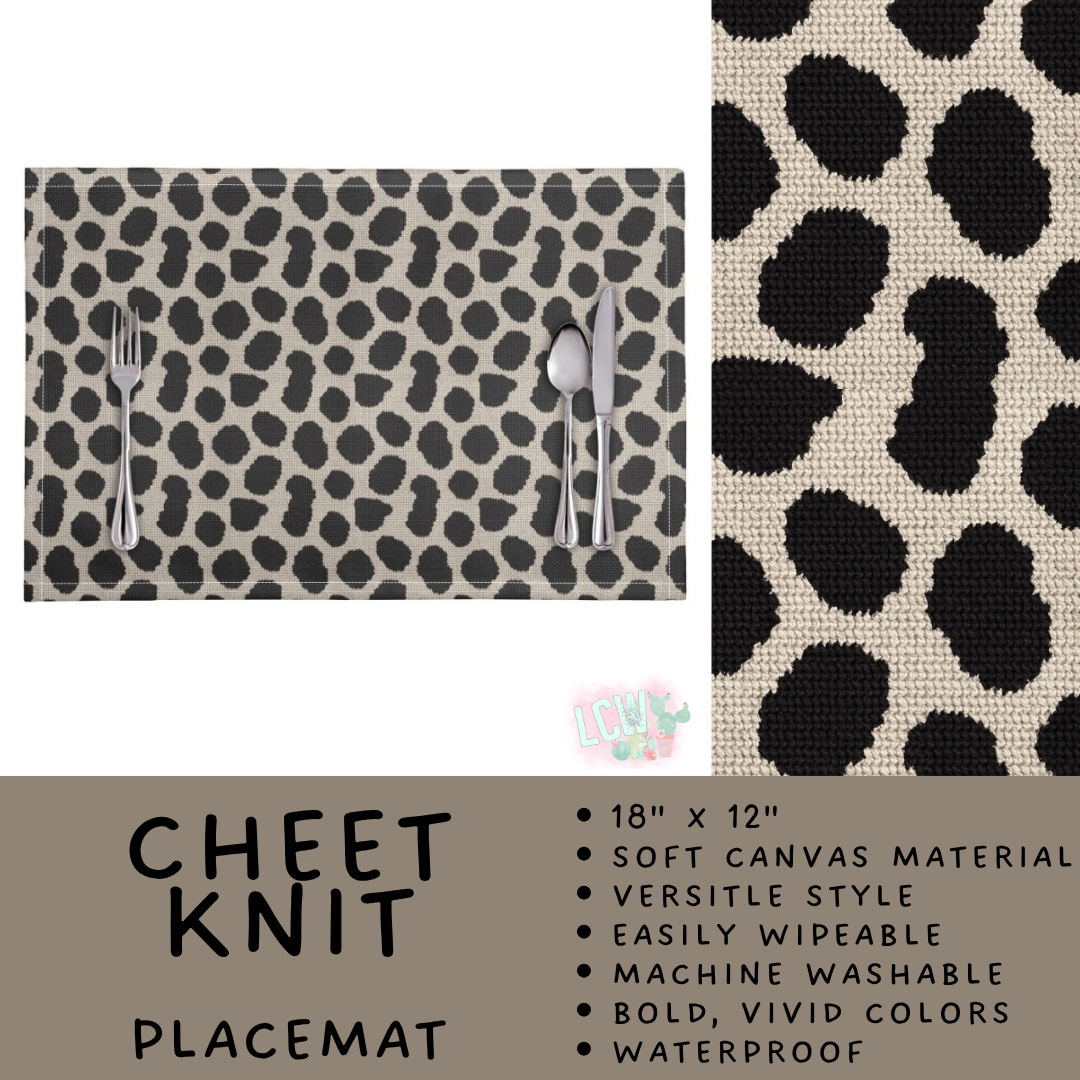 Batch #602 - Table Runners & Placemats - Closes 10/23 - ETA mid Dec - Cheet Knit Placemat