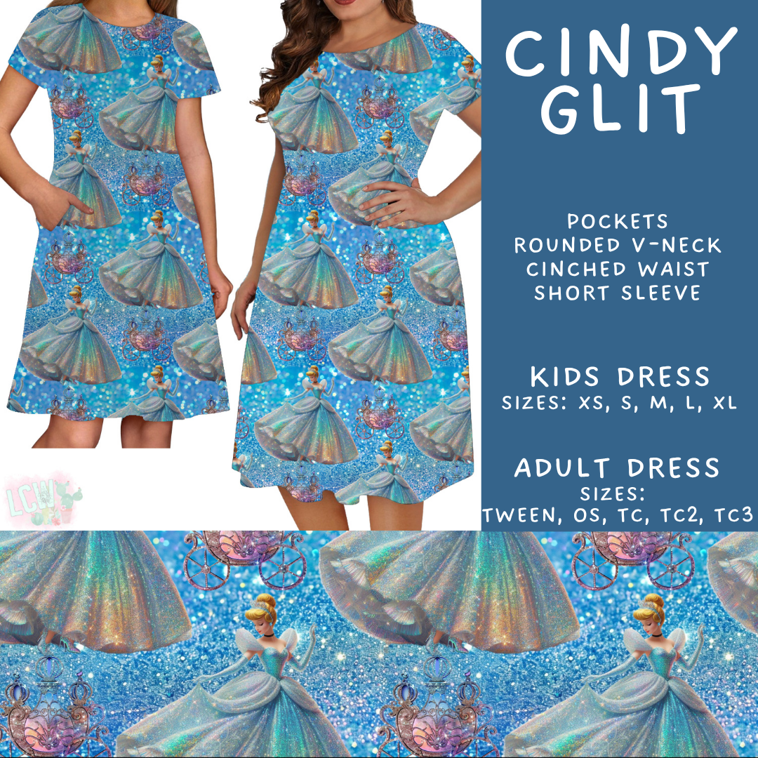 Batch #557 - Princess Glitter - Closes 7/17 - ETA mid Sept - Cindy Glit Adult & Kids Dresses