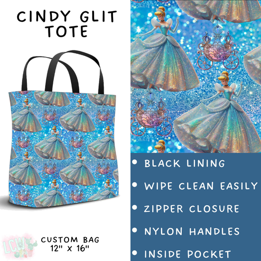 Batch #557 - Princess Glitter - Closes 7/17 - ETA mid Sept - Cindy Glit Tote