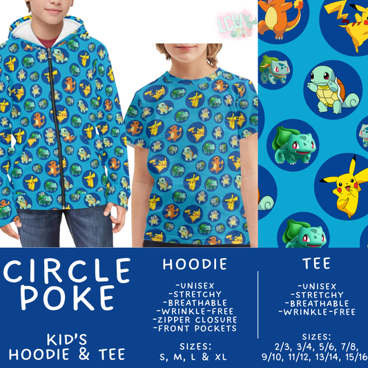 Batch #563 - Made for Play Collection - Closes 7/31 - ETA late Sept - Circle Poke Kid's Unisex Hoodie & Tee