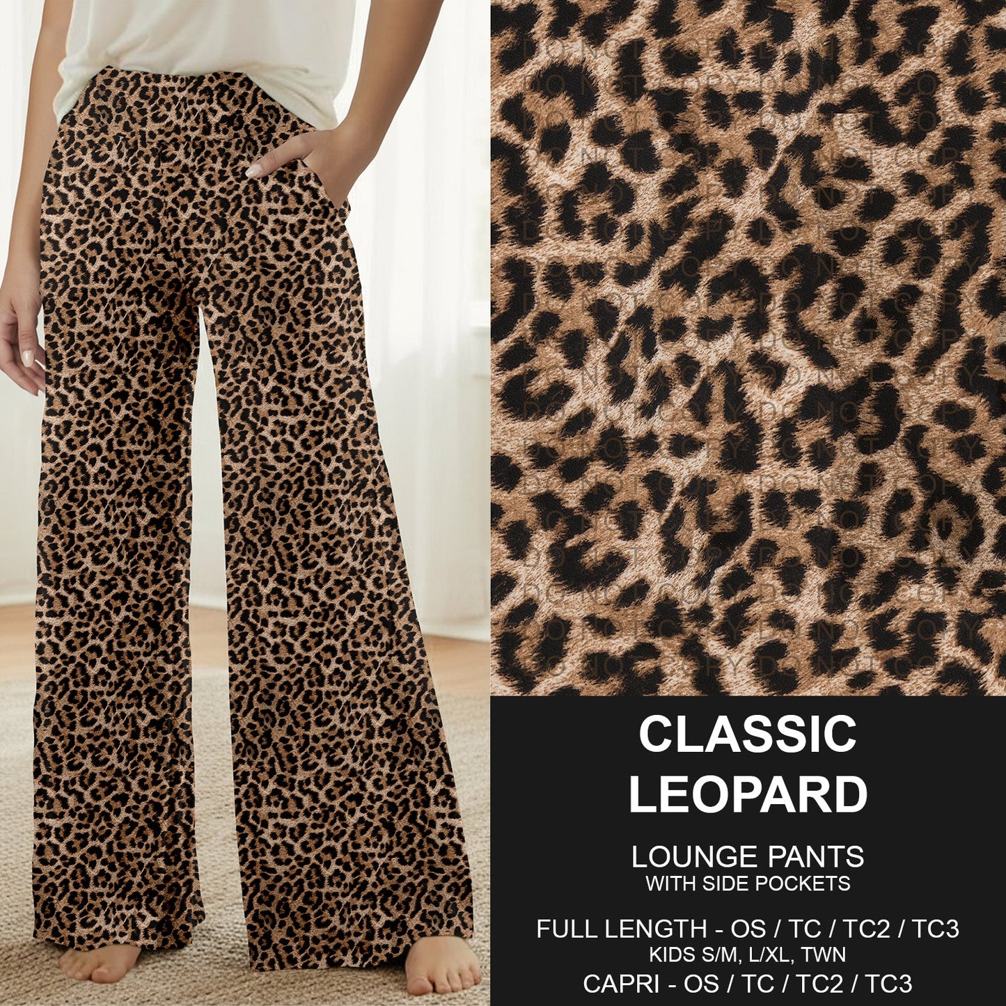 B314 - Preorder Classic Leopard Lounge Pants (Closes 9/27. ETA: late Nov.)