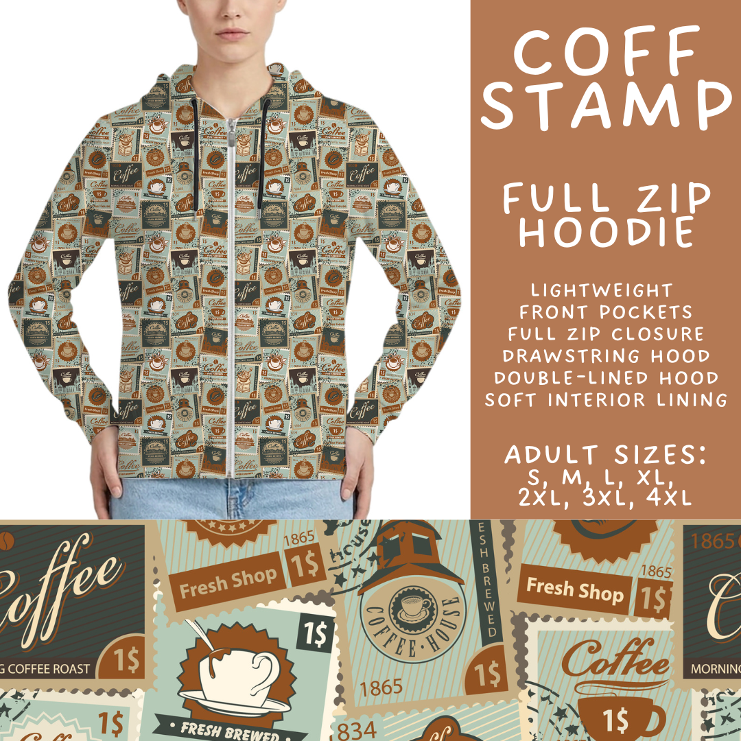 Batch #561 - June Request Run - Closes 7/27 - ETA late Sept - Coff Stamp Full Zip Hoodie