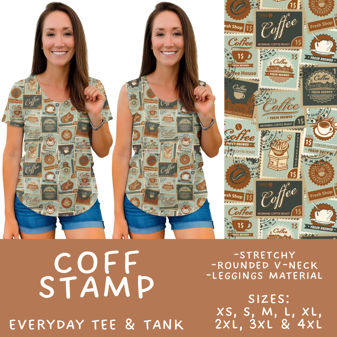 Batch #561 - June Request Run - Closes 7/27 - ETA late Sept - Coffe Stamp Everyday Tank & Tee