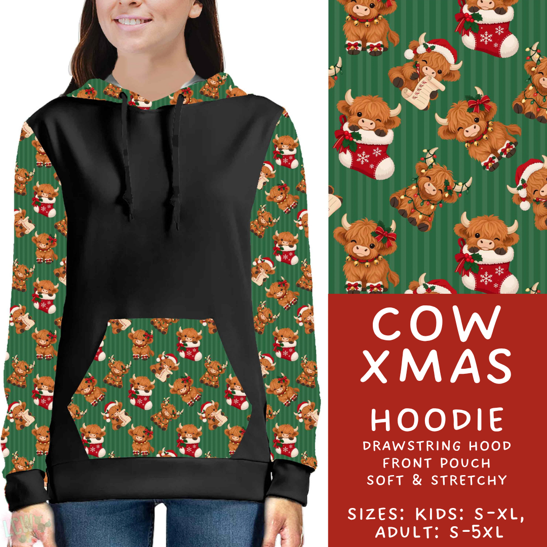 Batch #600 - Jingle all the Way 2 - Closes 10/19 - ETA early/mid Dec - Cow Xmas Hoodie